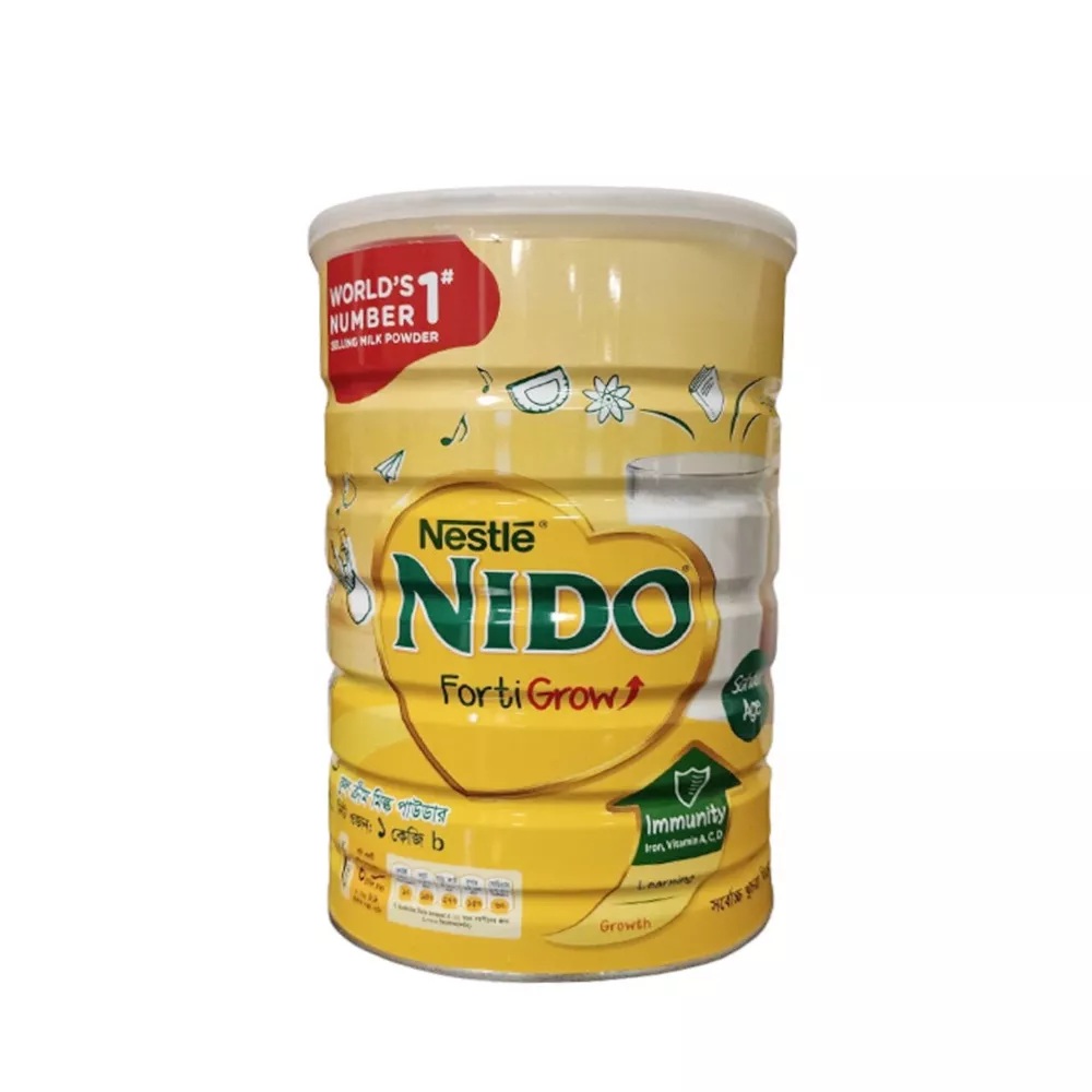 Nestle Nido Fortigrow Full Cream Milk Powder Tin-1kg